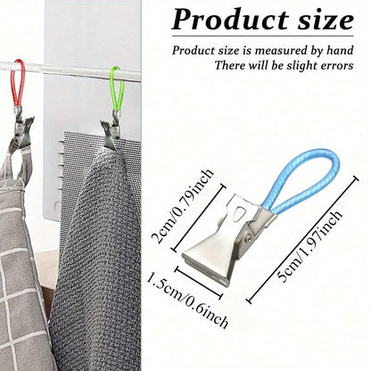 Metal Towel Hanging Clips Set