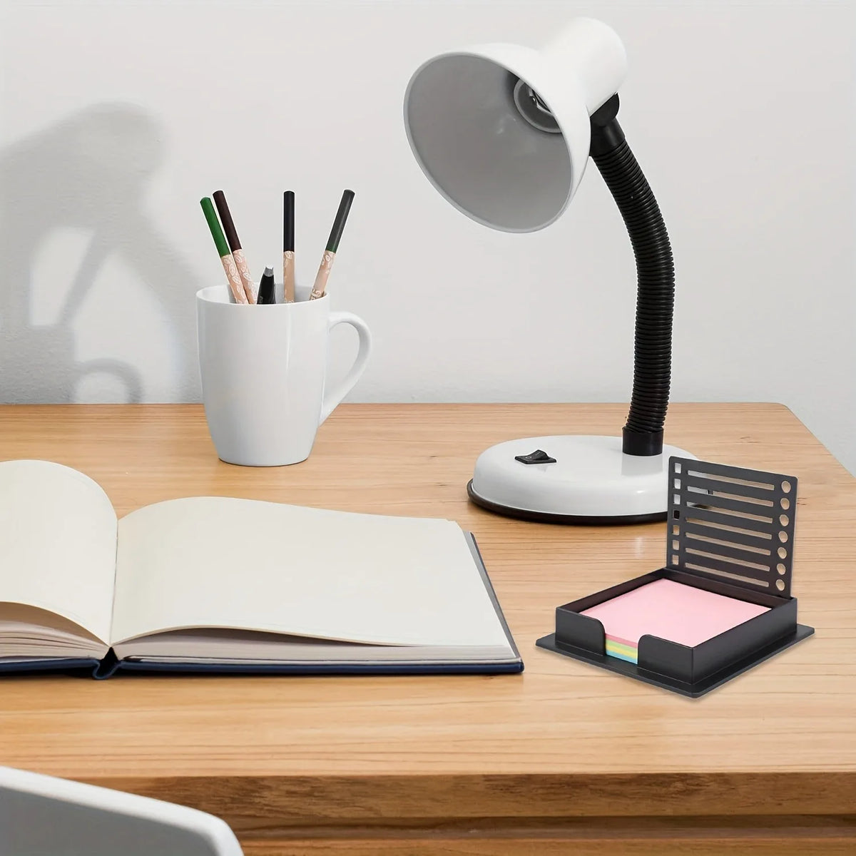 Sticky Notes Holder with Stencil – Post It Notes Dispenser