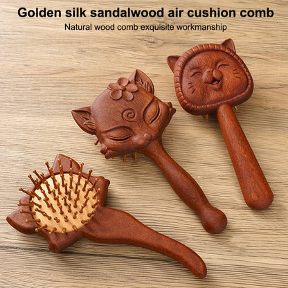 Animal Shape Sandalwood Massage Hair Comb