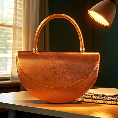 Half Moon Handbag – Shiny Evening Chain Shoulder Bag