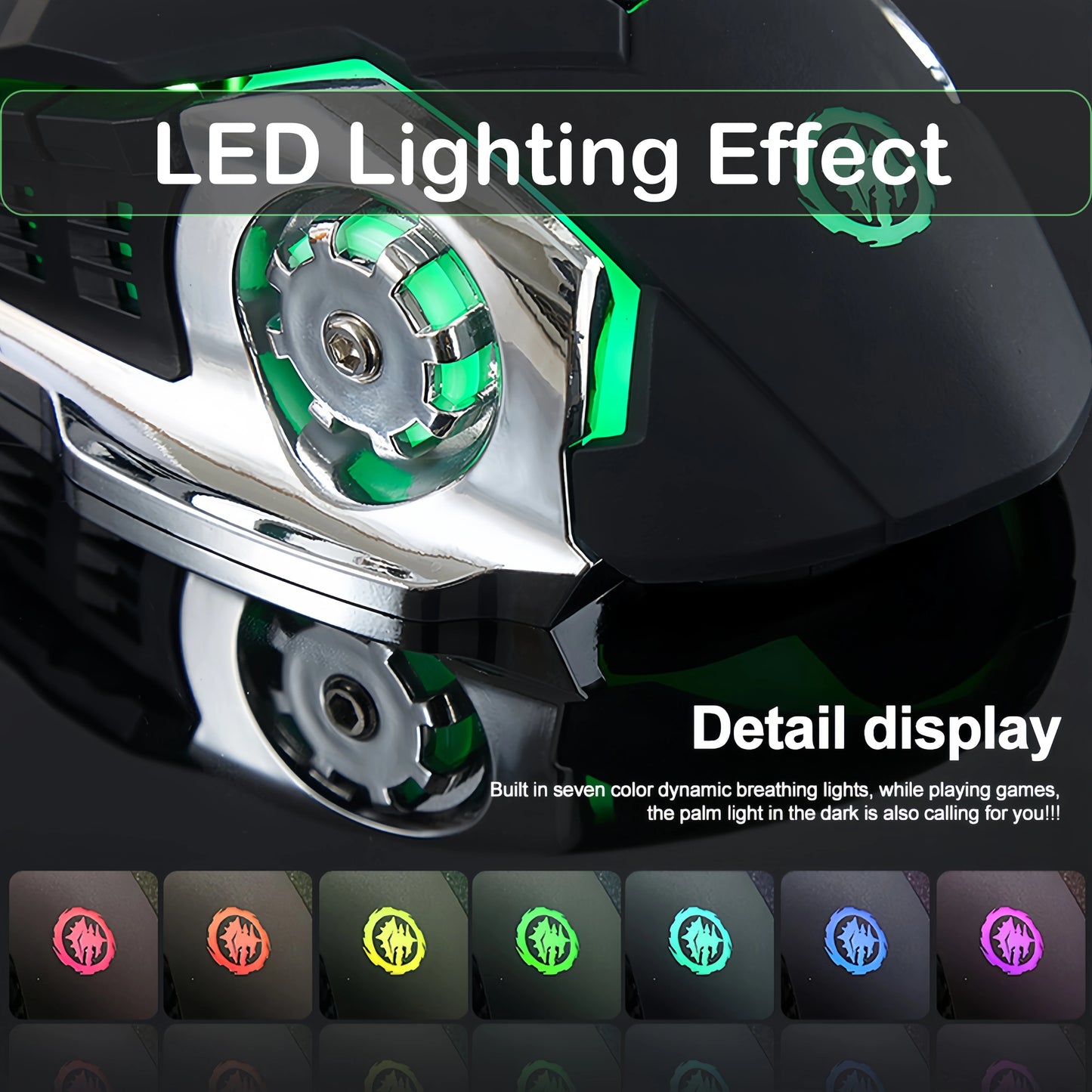 Bluetooth 5.2 & 2.4GHz Rechargeable RGB Wireless Gaming Mouse