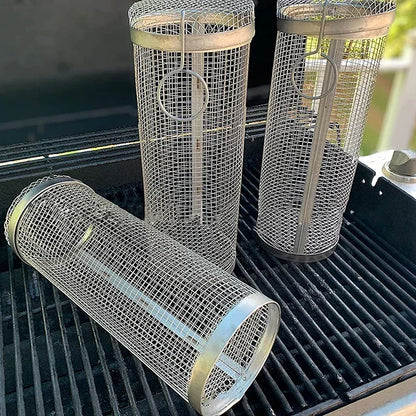 Stainless Steel Rolling BBQ Basket