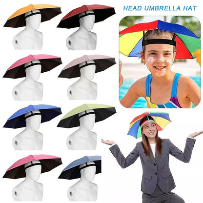 Foldable Head Umbrella Hat