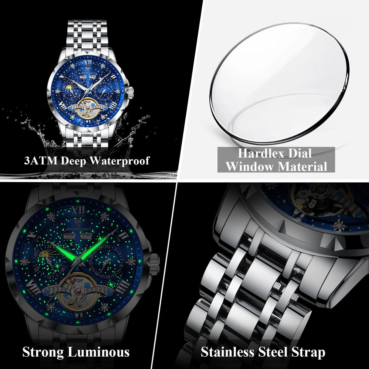 Men's Automatic Skeleton Mechanical Watch