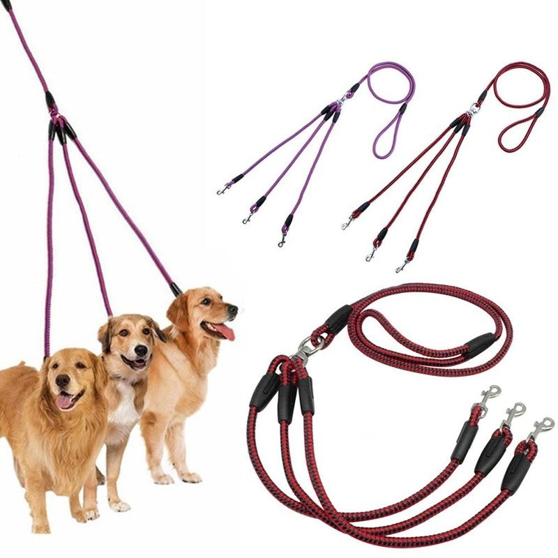 Adjustable 3-Way No-Tangle Dog Leash