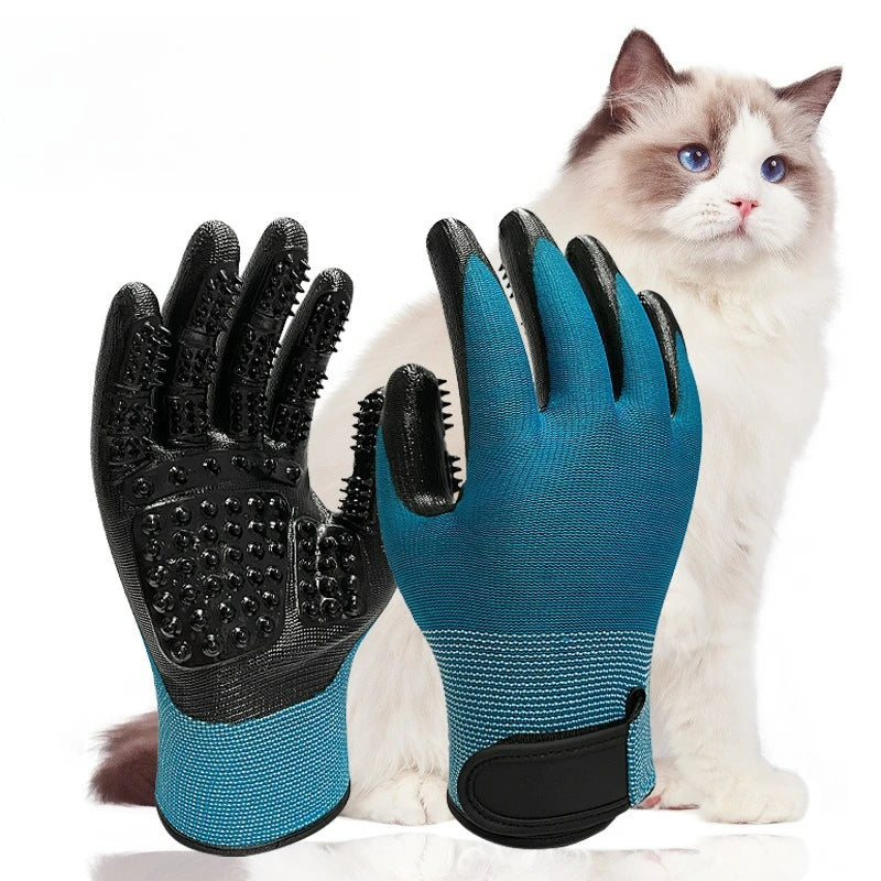 Gentle Pet Grooming Glove for Cats, Dogs & Horses