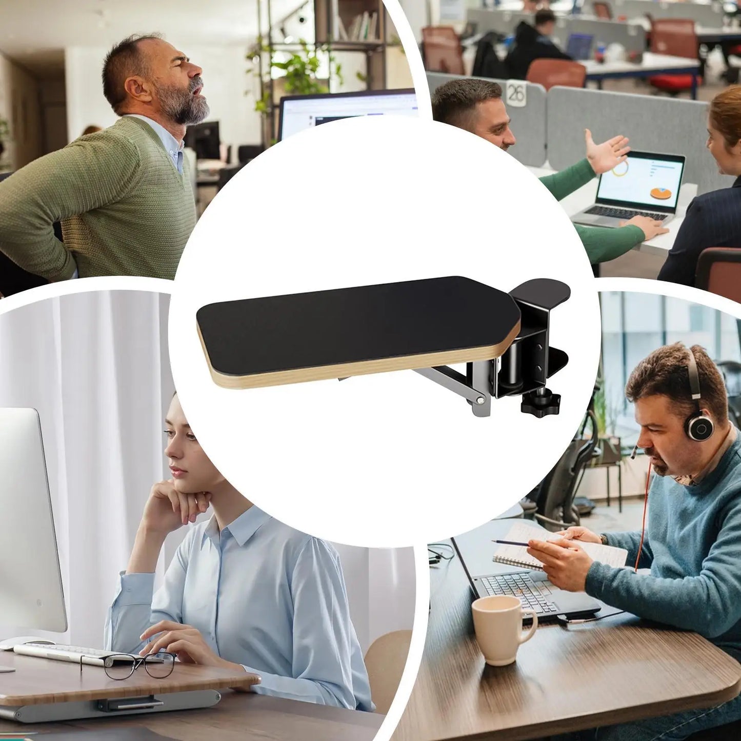 Adjustable Desk Arm Rest Wrist Support Pad
