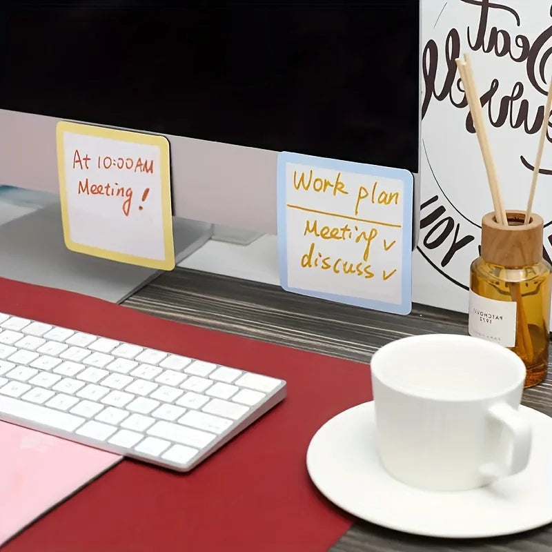 Reusable Magnetic Whiteboard Sticky Notes for Fridge, Whiteboard & Office Organization