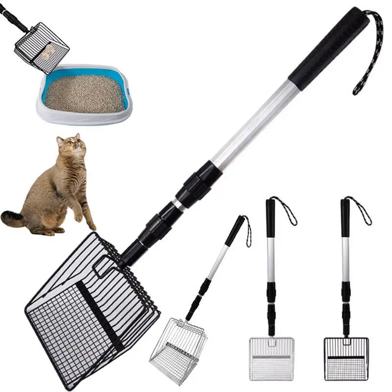 Extendable Metal Cat Litter Scoop with Long Handle