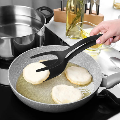 2-in-1 Grip & Flip Spatula Tongs