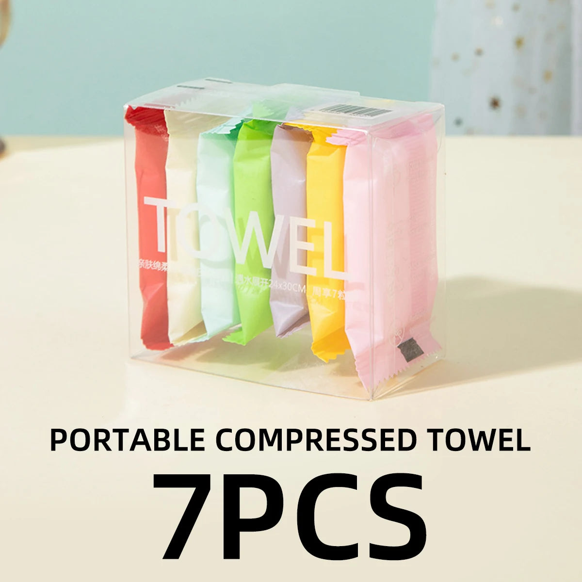 Compressed Cotton Travel Towels Set