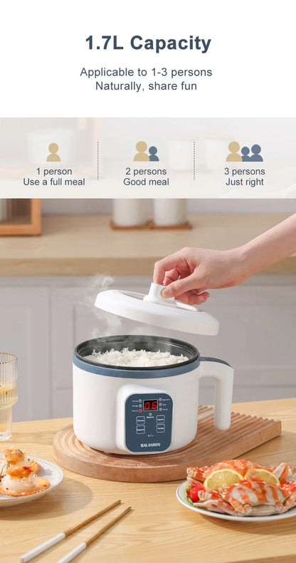 Compact Electric Rice Cooker & Food Steamer