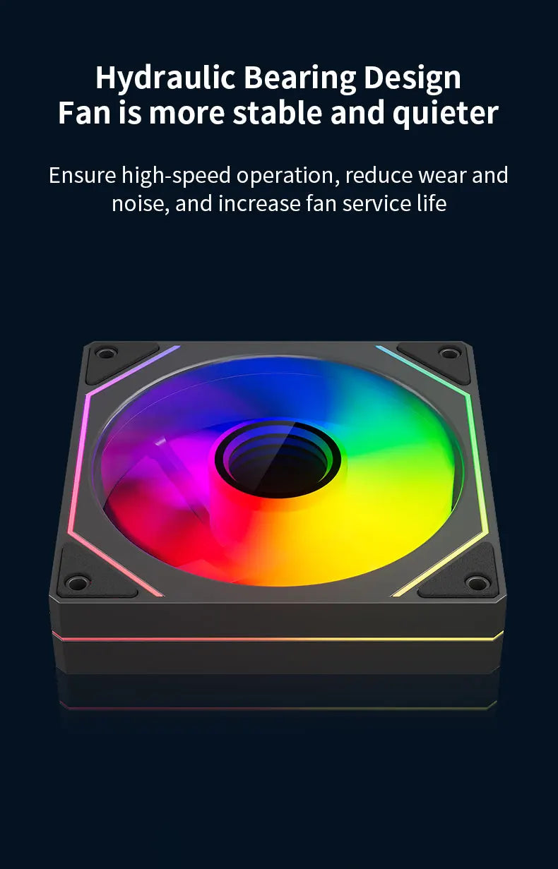 120mm ARGB Infinity Mirror Cooling Fan with PWM Control