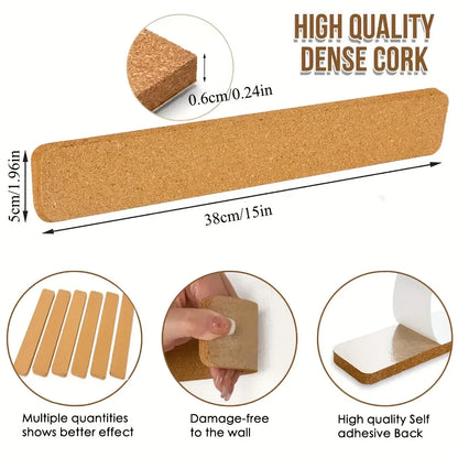 Self-Adhesive Cork Board Wall Strips