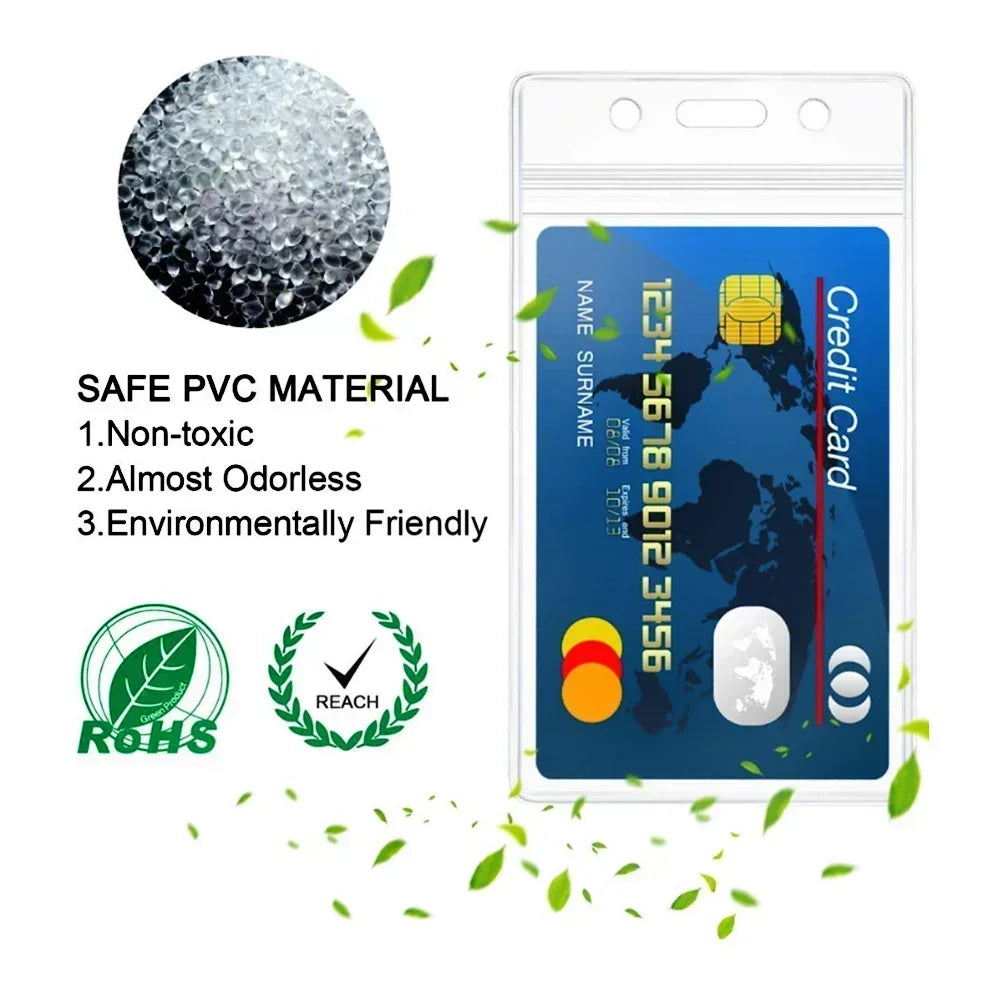 Waterproof Clear ID Badge Holder Sleeve