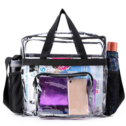 Portable Clear PVC Tote Shoulder Bag