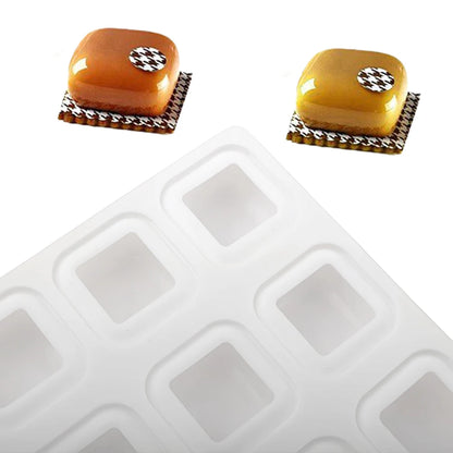 Cube Silicone Baking Mold for Mousse Cakes, Chocolates & French Desserts