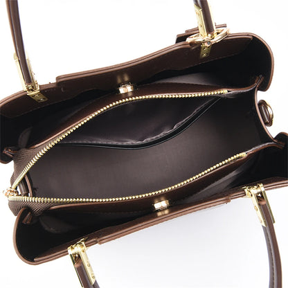Large Capacity Women’s Leather Tote Handbag
