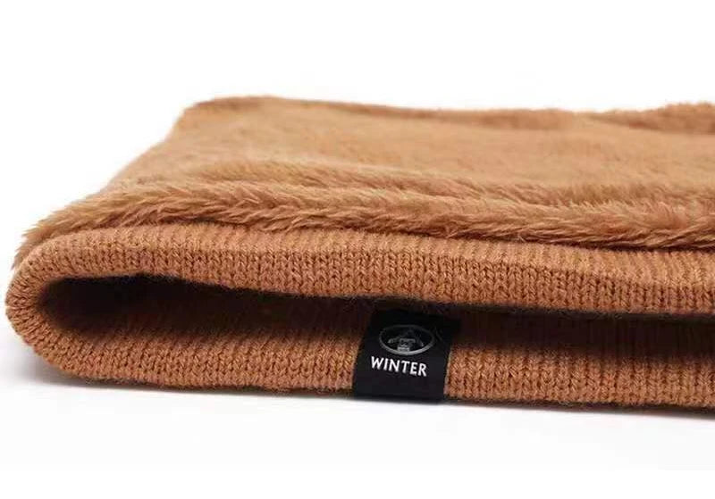 Fleece-Lined Knitted Neck Warmer