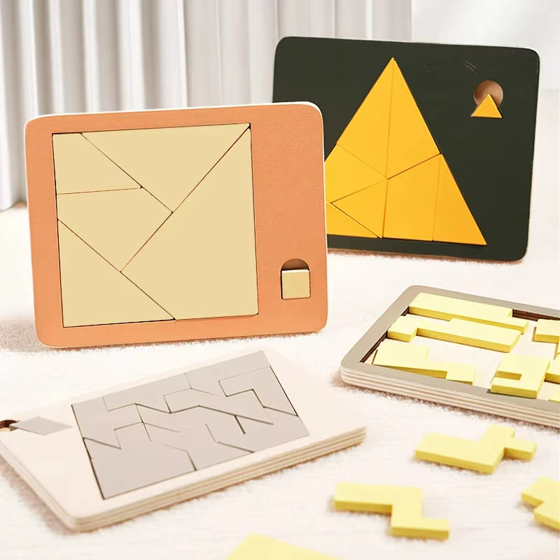 Wooden Geometric Brain Teaser Puzzle