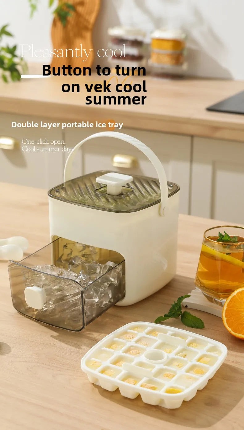 Double Layer Large Capacity Ice Cube Mold Maker Machine
