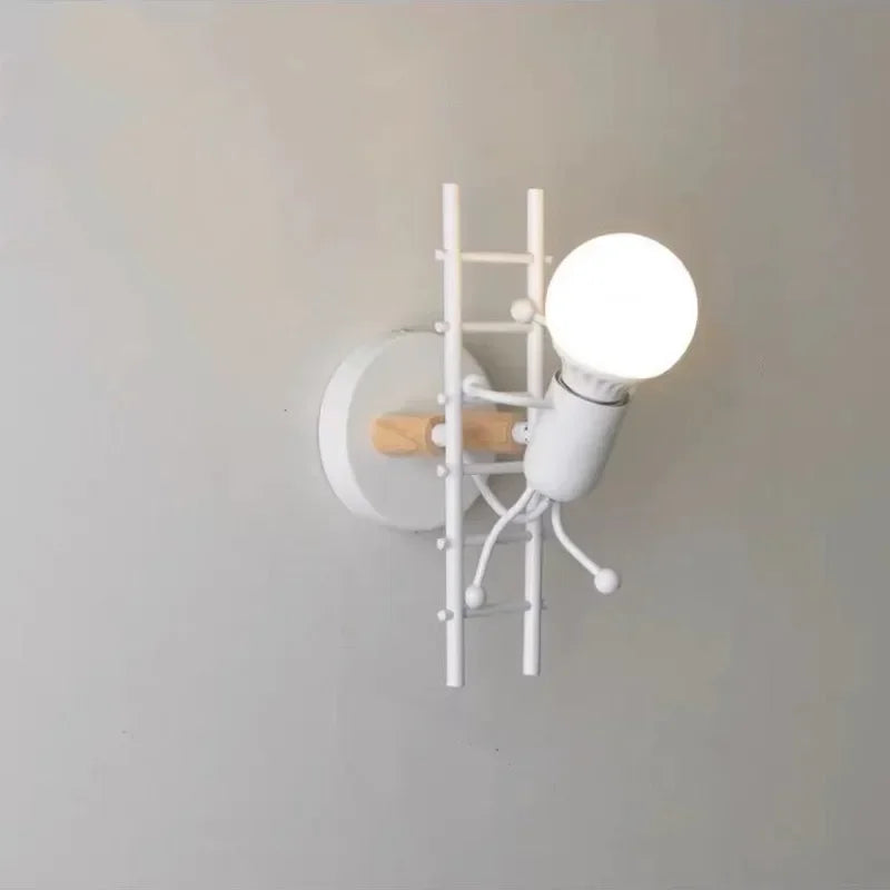 Vintage Industrial Wooden Wall Lamp – Creative E27 Wall Sconce