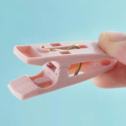 Plastic Clothespins with Storage Basket for Laundry & Home