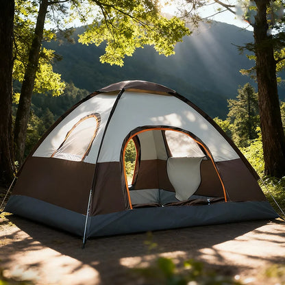 Automatic 4-Season Family Camping Tent for 3–4 People