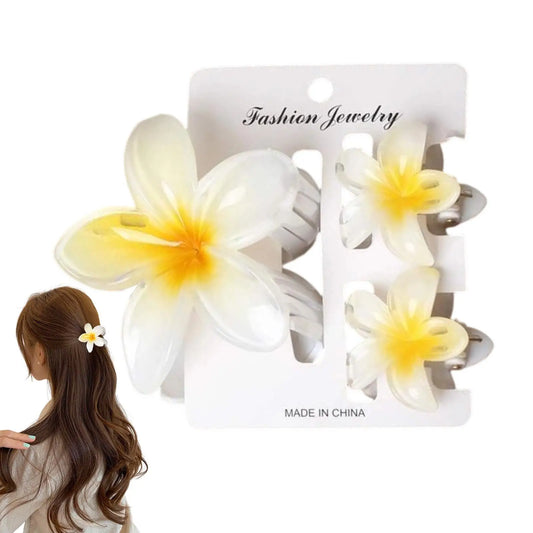 Hawaiian Gradient Flower Hair Claw Clip