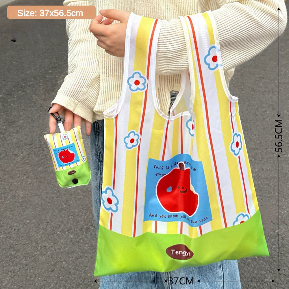 Cute Foldable Reusable Shopping Tote Bag