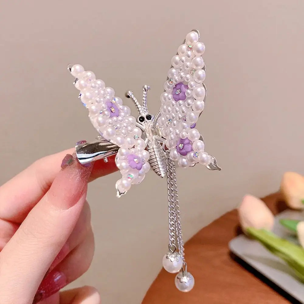 Butterfly Tassel Hair Clip