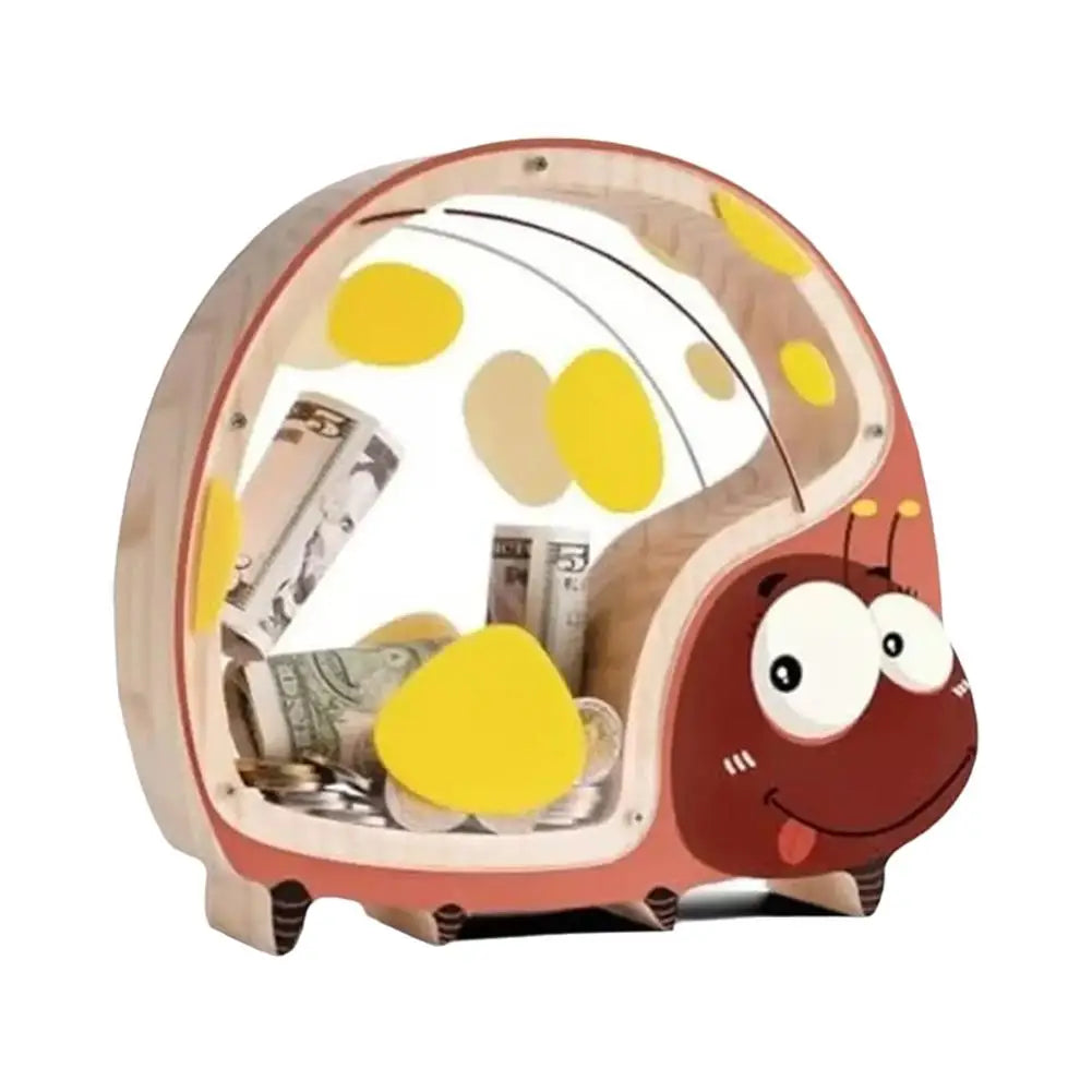 Wooden Animal Piggy Bank for Kids