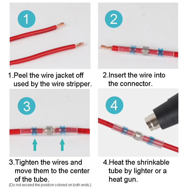 Heat Shrink Solder Seal Waterproof Wire Connectors