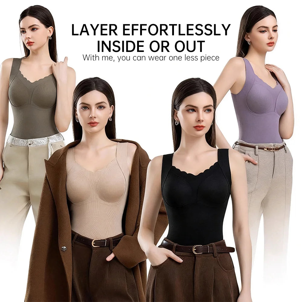 No-Bra Needed Heated Style Thermal Camisole