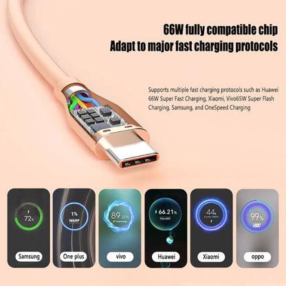 66W USB-C Silicone Cable