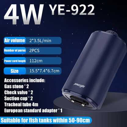 Silent Aquarium Oxygen Air Pump