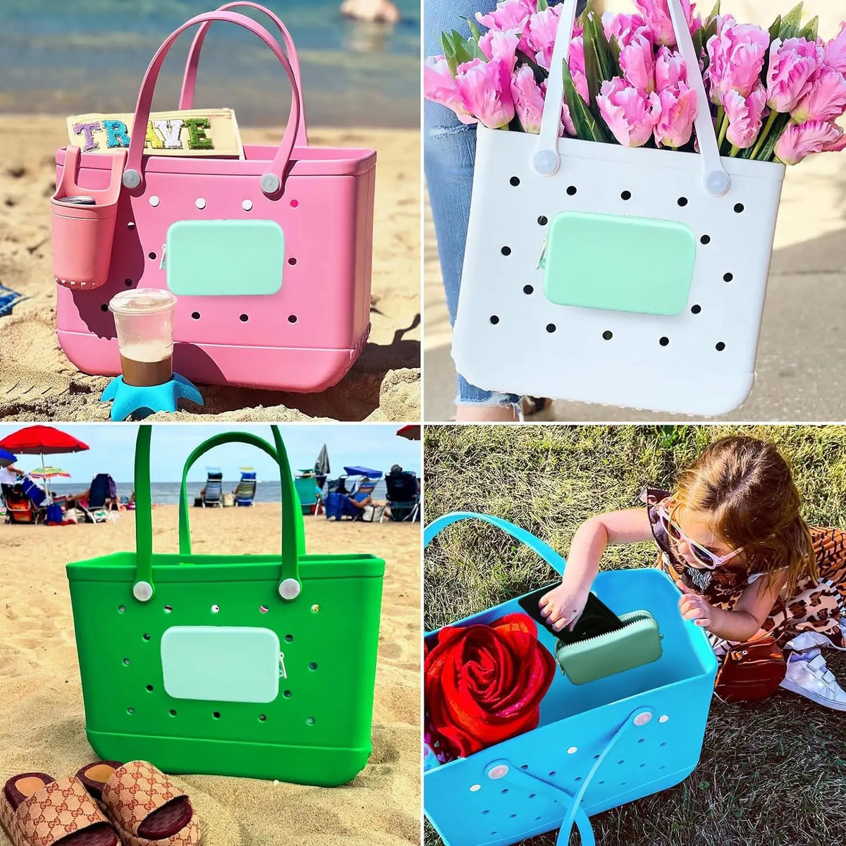 Silicone Beach Bag Phone Holder
