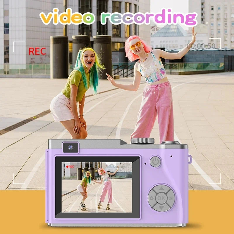 4K Digital Camera with 48MP Autofocus & 64GB SD Card