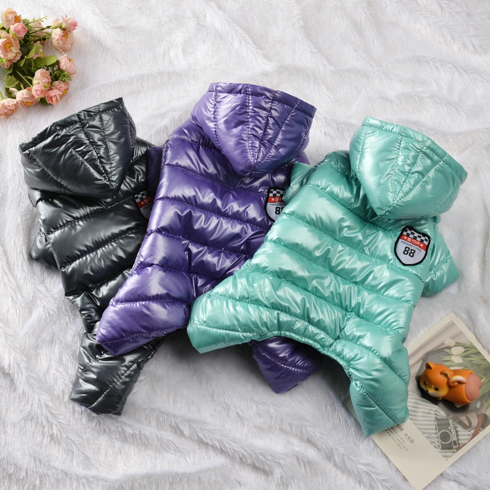Waterproof Hooded Dog Winter Jumpsuit for Small & Medium Pets