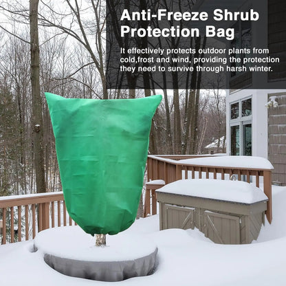 Winter Plant Frost Protection Cover with Drawstring