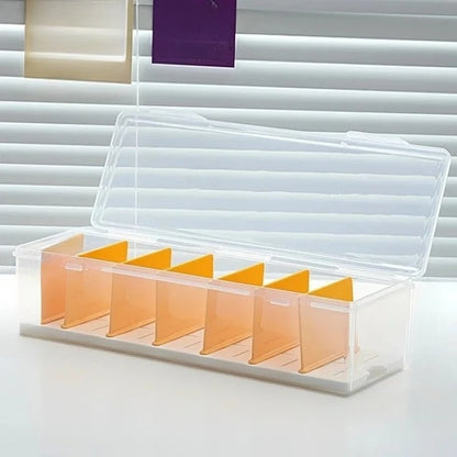 Clear Trading Card Storage Box with Adjustable Dividers