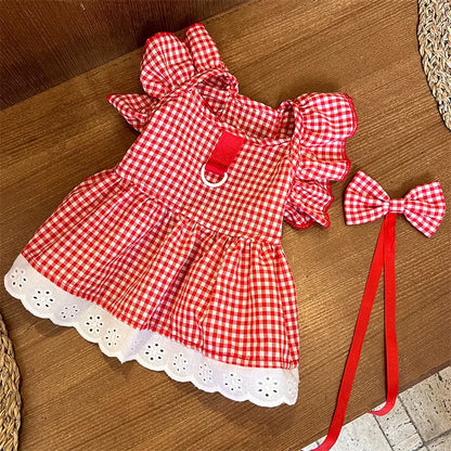 Princess Plaid Pet Dress for Dogs & Cats