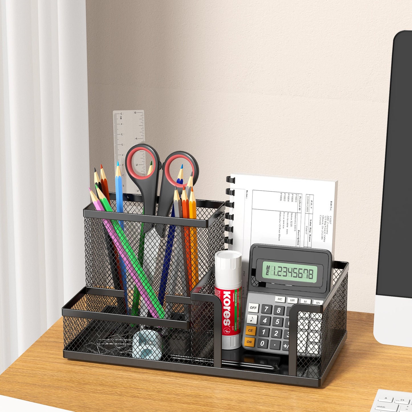 Metal Mesh Desk Organizer Caddy