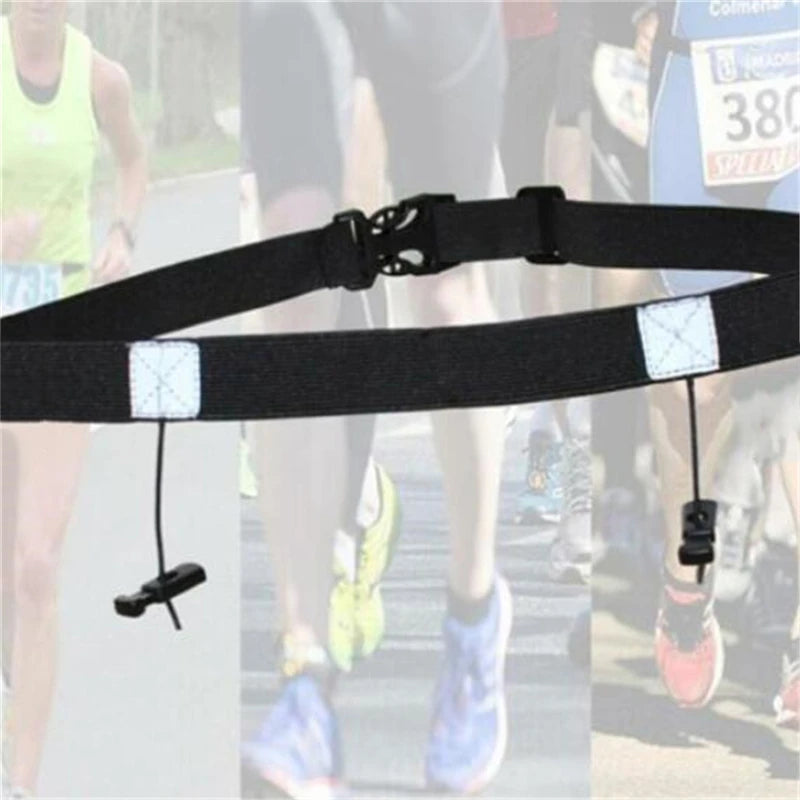 Outdoor Running Belt Marathon Race Number Belt Gym Fitness Accessories Adjustable Elastic Sports Belt