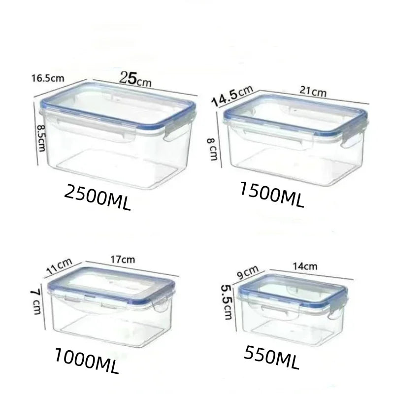 Sealed Rectangular Food Storage Container with Lid