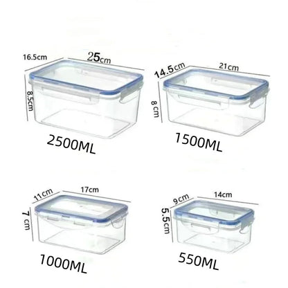 Sealed Rectangular Food Storage Container with Lid