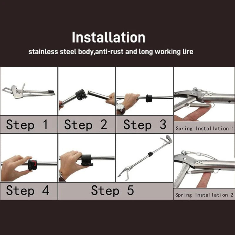 Professional Foldable Snake Tongs