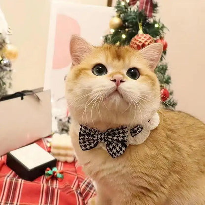 Cute Crocheted Cat Bow Tie Collar