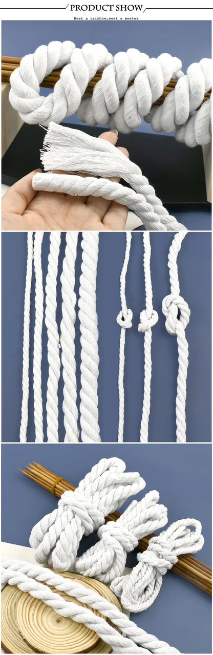 Braided Cotton Macramé Rope Cord