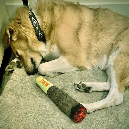 Cigar Plush Squeaky Dog Toy